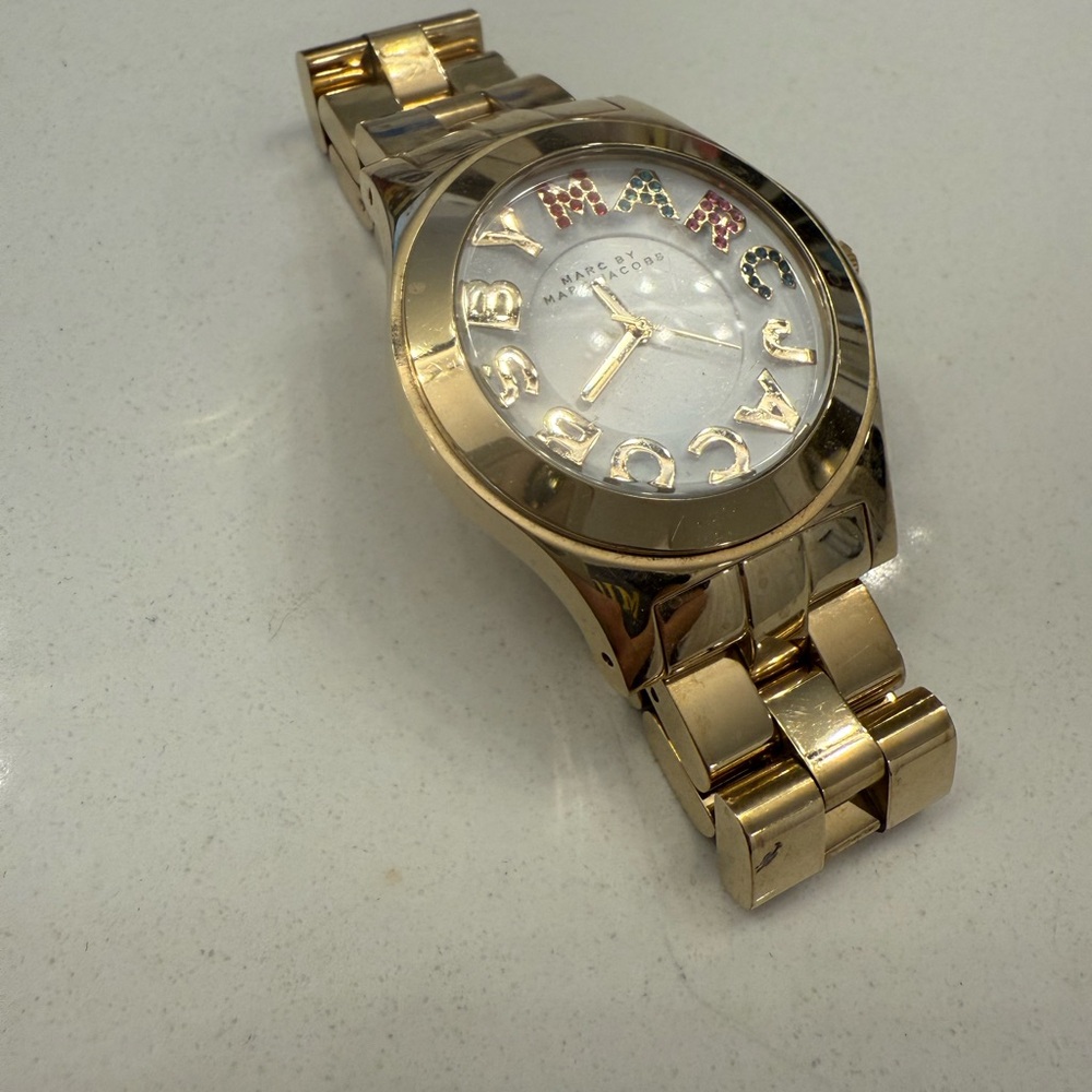 Marc Jacobs Gold Women's Watch with Colorful Accents